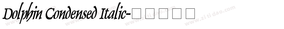 Dolphin Condensed Italic字体转换